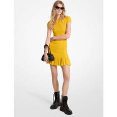 Giallo - Vestito corto Vestiti Michael Kors Smocked Mini Dress - Giallo