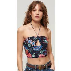 Superdry Bluser Superdry Floral Crop Cut Out Woven Top, Vera Multi