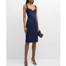 Black Halo Ivonna Sleeveless Sweetheart Midi Dress - Pacific Blue