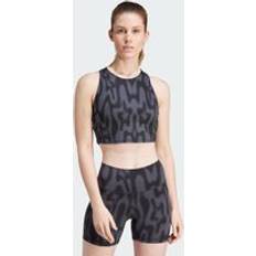 Yoga Tank Tops Adidas Yoga Studio Printed tanktop Black Carbon