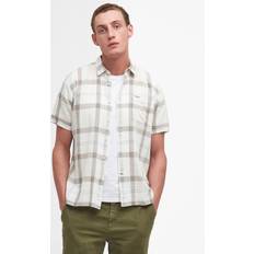 Linen Clothing Barbour Heritage Croft Checked Linen-Blend Overshirt Multi