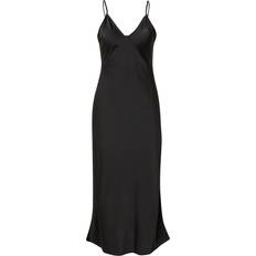 Armani Exchange Dresses Armani Exchange Shiny Satin Midi Dress - Black