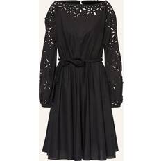 Knielanges Kleid - Schwarz Kleider Marc Cain Feminine Dress with Lace - Black