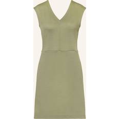 Dam - Merinoull Klänningar Icebreaker Women's Merino Granary Sleeveless V Neck Klänning Färg olivgrön