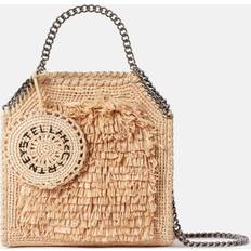 Stella McCartney Väskor Stella McCartney Falabella Raffia Tiny Tote Bag, Woman, NATURAL