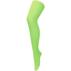 Elastane/Lycra/Spandex - Women Support Tights Sock Snob Womens Ladies denier bright coloured opaque neon tights Green Nylon One