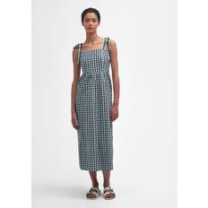 Barbour Women Dresses Barbour Abigail Gingham Cotton-Seersucker Midi Dress Multi UK 10