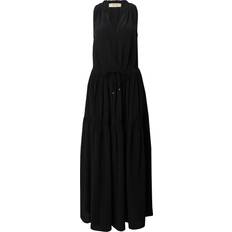 Mos Mosh Midi Dresses Female V-Neck Ruffle Dress - Black