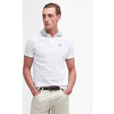 Barbour Tops Barbour Denwick Cotton Tipped Polo Shirt - White