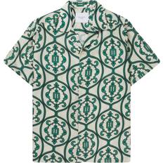 Dame - Multifargete Skjorter Les Deux Ornament Print Tencel Shirt Ivory/Green