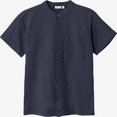 110/116 Skjortor Barnkläder Name It Nkmfaher SS Shirt F Noos Stl 116 - Blå