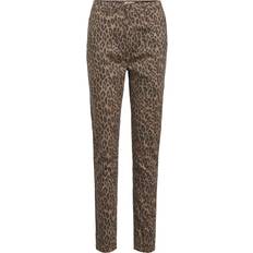 Object Collectors Item Leopardprint Skinny Fit Jeans Brun