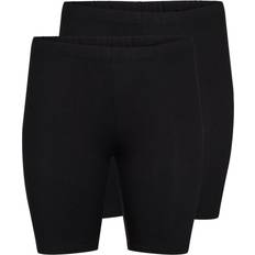 Zizzi Polyester Tøj Zizzi Cykelshorts Leggings Shorts 2-pak Sort