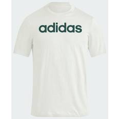 Linnen T-shirts Adidas Essentials Linear Geborduurd Logo T-shirt - Linen Green