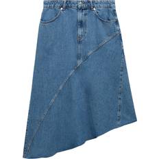 XXS Skjørt Mango Asher Asymmetrical Denim Skirt, Open Blue