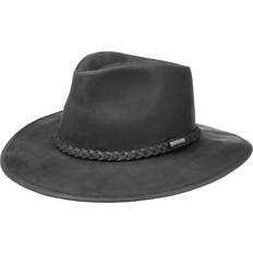 Herr - Skinn Huvudbonader Stetson Farwell Leather Hat - Black