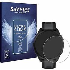 Screen Protectors Savvies 6x folie für garmin forerunner 165 schutzfolie displayschutz display klar Transparent