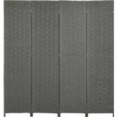 Homcom Grey Room Dividers Homcom 4-Panel Wave Room Divider