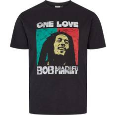 Denim T-shirts North 564 Denim Mens Big Bob Marley Print Crew Neck T Shirt