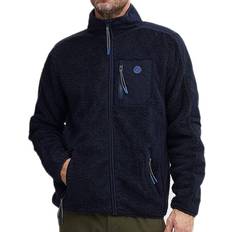 Fq1924 felix herren fleece-jacke mit brusttasche sweat-jacke mit stehkragen 2190 Blau