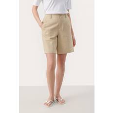 Dame - Vide Shorts Part Two Gentina High Waisted Shorts, White Pepper