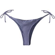 Grey Bikinis Bershka Tie Side Bikini Bottoms CO-Ord - Charcoal Grey