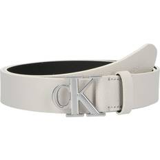 Beige - Donna Cinture Calvin Klein Donna Cintura Round Mono Plaque Leather Belt - Beige