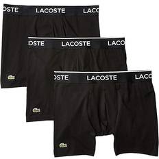 Lacoste Men's Underwear Lacoste Men's Casual Classic Pack Cotton Stretch Boxer Briefs, Black