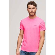 Superdry T-shirts Superdry Essential Logo Emb Neon T-Shi Fluro Pink