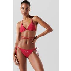 Rojo Tops de bikini Karl Lagerfeld Rue St-guillaume Wrap-around Triangle Bikini Top, Woman, COATED BLK, Coated Blk