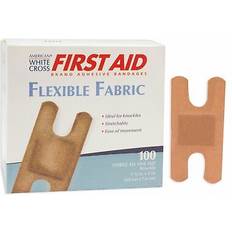 First Aid Dukal white cross tan fabric adhesive bandage