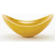 Ceramic Bowls Global Views Swoop Citron Yellow Reactive Glaze Bowl