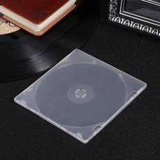 Optical Storage HOMEMAXS Sold by: INSTAKA, 12PCS Ultrathin DVD Case Transparent CD Package Portable CD Storage Box for Cinema White