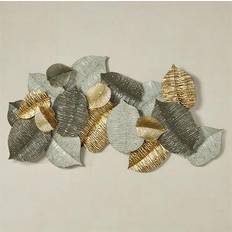 Interior Details Touch of Class Leaf Textures Collage Sculpture Sage Wall Decor