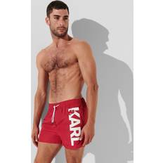 Karl Lagerfeld Herr Badkläder Karl Lagerfeld Logo Boardshorts Board Shorts, röd