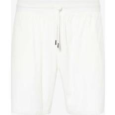 Frescobol Carioca Mens Ivory Augsto Hardware-embellished Terry Cotton-blend Shorts