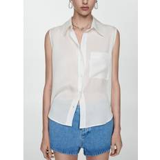 Mango Sleeveless Blouse, White