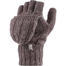 Beige - Women Gloves & Mittens Heat Holders Womenss Thermal Converter Fingerless Cable Knit 2.3 tog Gloves Beige One
