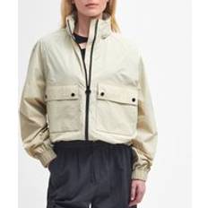 Quilted Jackets - White Barbour Rouse Shell Bomber Showerproof Jacket Cream