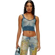 Diesel Bluser Diesel Deidrina Cropped Top Top - Blå