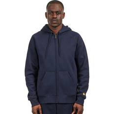 Gold - Unisex Outerwear Carhartt WIP Hooded Chase Jacket Dark Navy Gold, Unisex, Tøj, hættetrøjer og sweatshirts, Blå