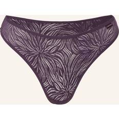 Purple - Thong Knickers Calvin Klein Sheer Marquisette Lace Thong