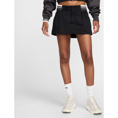 Nike Women Skirts Nike Women's Sportswear Low-Rise Canvas Mini Skirt in Black, FN2237-010