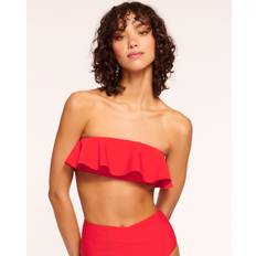 Nylon Bikinis Ramy Brook Cecile Ruffle Bikini Top - Flame