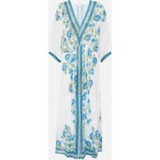 Juliet Dunn Floral cotton maxi dress white