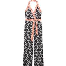 Stof Jumpsuits & Overalls Mango Cosim Jumpsuit - Oranje/Zwart/Wit