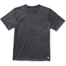 Vuori Mens Strato Tech Brand Patch Regular Fit Stretch Woven T-shirt - Charcoal Heather