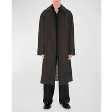 Burberry Men Coats Burberry Long Cotton Car Coat