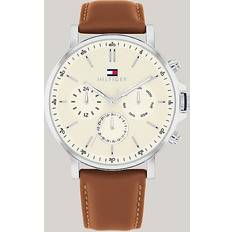 Tommy Hilfiger Parchment Brown Leather Watch BROWN One Size