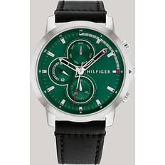 Tommy Hilfiger Green Black Leather